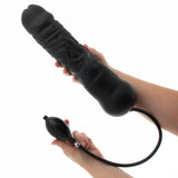 Master Series Leviathan Giant Inflatable Big Black Dildo Hand Pump Thick Girth Anal Sex Toy