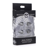 Master Series Mag-Points Magnetic Clamps Set Nipple Labia Pinch Fetish