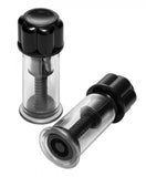 Master Series Maxxx Powerful Nipple Suckers Pair Twist Cap Vacuum Suction Cups BDSM Play