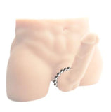 Meridian Stainless Steel Beaded Cock Ring M/L