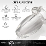 Master Series Peephole Small Butt Plug Clear Hollow Tunnel Open Gape Enema Play Beginners Anal Sex Toy