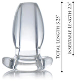 Master Series Peephole Small Butt Plug Clear Hollow Tunnel Open Gape Enema Play Beginners Anal Sex Toy