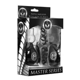 Master Series Pyramid Nipple Amplifier Enlargement Suckers Bulb Pump Set Erect O Ring Bands