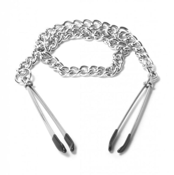 Master Series Reign Tweezer Nipple Vice Clamps Pinch Silver Chain Fetish Play Gear
