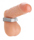 Master Series Silver Hex Heavy Duty Erection Cock Ring Ball Stretcher