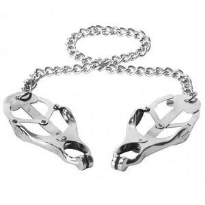 Master Series Sterling Monarch Nipple Vice Clover Style Clamps Chain Sex Fetish BDSM