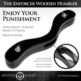 Master Series The Enforcer Black Wooden Humbler Ball Testicle Tug Stretcher CBT Fetish Play