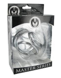 Master Series Triad Three Chamber Steel Cock Ball Ring Medium Erection Bands