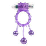 Me You Us Ball Banger Vibrating Cock Ring Bullet Spike Purple Penis Power Erection Enhancer Band