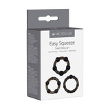 Me You Us Easy Squeeze Cock Ring Set Super Stretchy Beaded Penis Rings 3pk