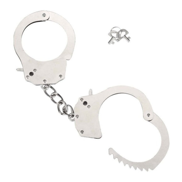 Me You Us Heavy Metal Handcuffs Steel Safety Wrist Restraints Kinky Bondage Play