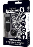 My Secret Screaming O Rechargeable Vibrating Remote Control Black Panty Vibe Set Womens Knickers USB Vibrator