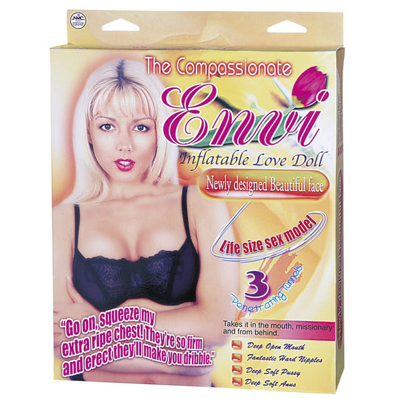 Envi Inflatable Love Doll 3 Deep Holes Blow Up Chest Sexy Blonde Life Size Model