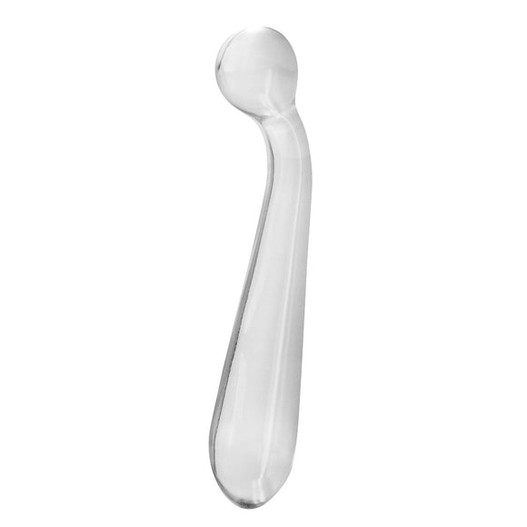 Crystal Premium Glass G Spot Wand Clear Dildo Probe Hot Cold Play Toy