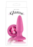 NS Novelties Glams Pink Gem Stone Silicone Butt Plug Bling Crystal Sparkle Cute Anal Sex Toy