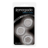 Renegade Intensity Clear Cock Rings 3 Sizes Beaded Erection Enhancers