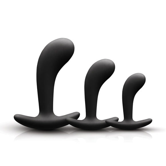 Renegade P Spot Kit Black Prostate Massage Butt Plug Set Mens Anal Probe Sex Toy