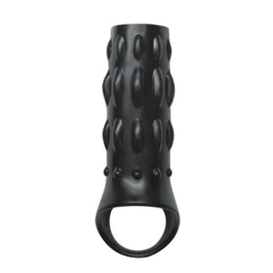 Renegade Reversible Power 6" Penis Sleeve Cage Black Ribbed Stretchy Cock Sheath