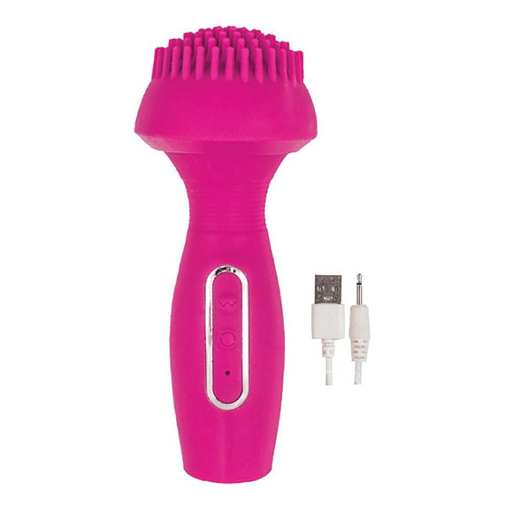 Nasstoys Devine Vibes Dual Wand Climaxer Clitoral Brush Head Rotation Vibrator