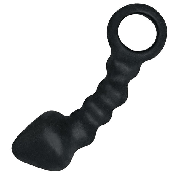 Nasstoys Ram Anal Trainer #3 Black Silicone Beads Waterproof Butt Plug Ring Pull Gay Sex Toy