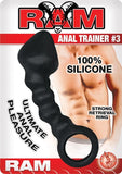 Nasstoys Ram Anal Trainer #3 Black Silicone Beads Waterproof Butt Plug Ring Pull Gay Sex Toy
