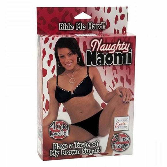 Calexotics Naughty Naomi Inflatable Love Doll Blow Up 3 Hole Black Model Life Size Sex Toy