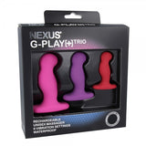 Nexus G-Play+ Trio Vibrating Prostate Massager Training Set Rechargeable Anal Sex Toy Kit