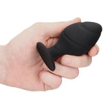 Ouch! Swirled Butt Plug Set Black Silicone 3 Size Anal Training Safe Beginners Kit