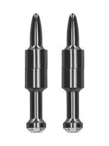 Ouch! Diamond Pin Magnetic Nipple Clamps Set Gun Metal Fetish Fun Pinch Play