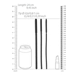 Ouch! Silicone Urethral Sounding Dilator Training Starter Set Ribbed Penis Plug