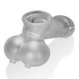 Oxballs Sackjack Clear Jackoff Jerk Sheath Penis Testicle Sleeve Masturbation Stroker Clear Frost