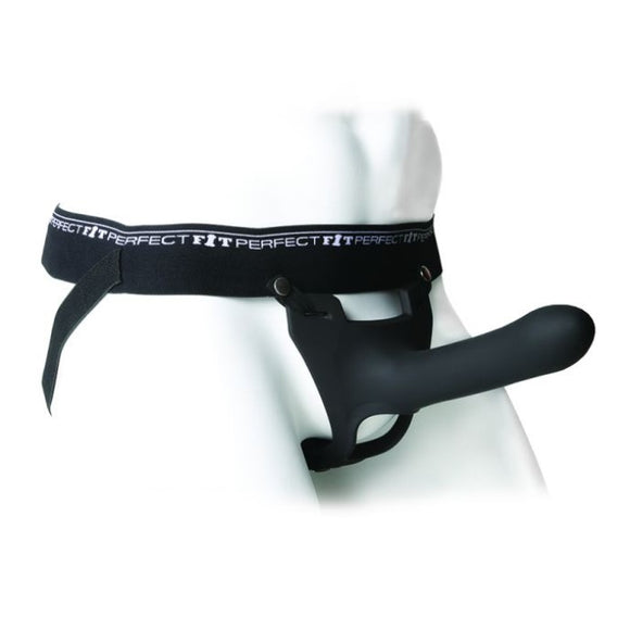 Perfect Fit Zoro Black Strap-On Dildo Elastic Waistband Comfort Unisex Harness