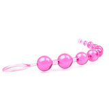 Pink Jelly Chain 10 Graduated Anal Beads Butt Plug Beginners Sex Toy