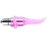 Vibrating Pink Jelly Tongue Finger Vibrator Bullet Mini Vibe Sex Toy