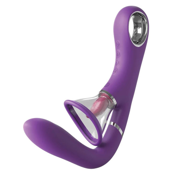 Pipedream Fantasy For Her Ultimate Pleasure Pro Clitoral Stimulator Tongue Suction Pump Vibrator Oral Sex Toy
