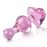 Icicles No.75 Glass Pink Heart Butt Plug Luxury Hot Cold Crystal Erotic Anal Sex Toy