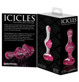 Icicles No.75 Glass Pink Heart Butt Plug Luxury Hot Cold Crystal Erotic Anal Sex Toy