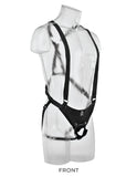 King Cock 11" Two Cocks One Hole Hollow Strap-On Dildo Suspender System