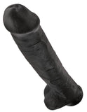 King Cock 15 Inch Black Dildo Huge Thick Realistic Penis Vein Balls Suction Cup