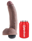 King Cock 9" Squirting Brown Dildo Realistic Ejaculating Penis Cum Sex Toy
