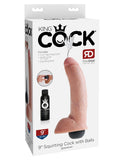 King Cock 9" Squirting Dildo Realistic Ejaculating Penis Cum Play Sex Toy