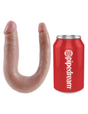 Pipedream King Cock Double Trouble Small Dual Ended Realistic Light Skin Penis Dildo Tapered Shaft Sex Toy