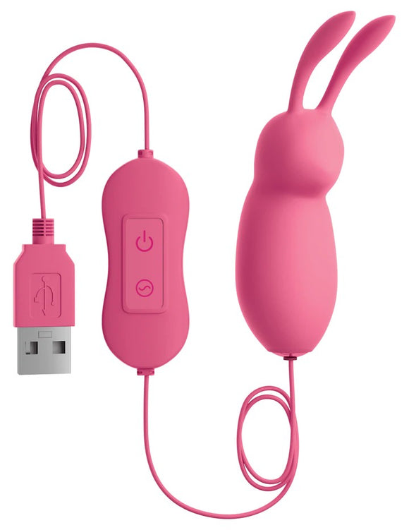 Pipedream OMG! #Cute Pink Vibrating USB Bunny Bullet Rabbit Stimulator Vibrator Sex Toy