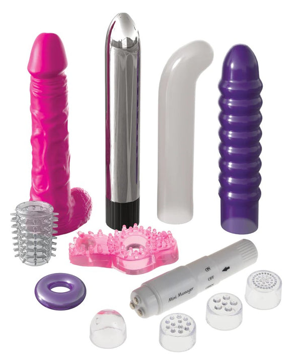 Pipedream Wet & Wild Waterproof Pleasure Collection Vibrator Bath Sex Toy Kit