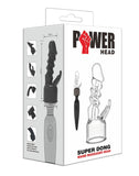 Power Head Super Dong Wand Vibrator Massager Attachment Clear Universal