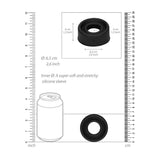 Shots Pumped Black Silicone Penis Pump Cylinder Sleeve Replacement Medium Size