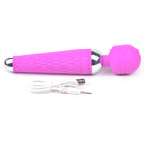 Purple 10 Speed Magic Wand Massage Vibrator USB Rechargeable Sex Toy