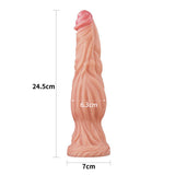 Lovetoy 9.5 Inch Dual Layered Silicone Cock Flesh Pink