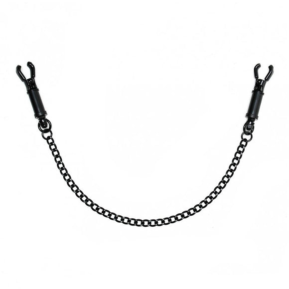 Black Metal Nipple Clamps with Chain