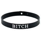 Black Silicone 'Bitch' Collar